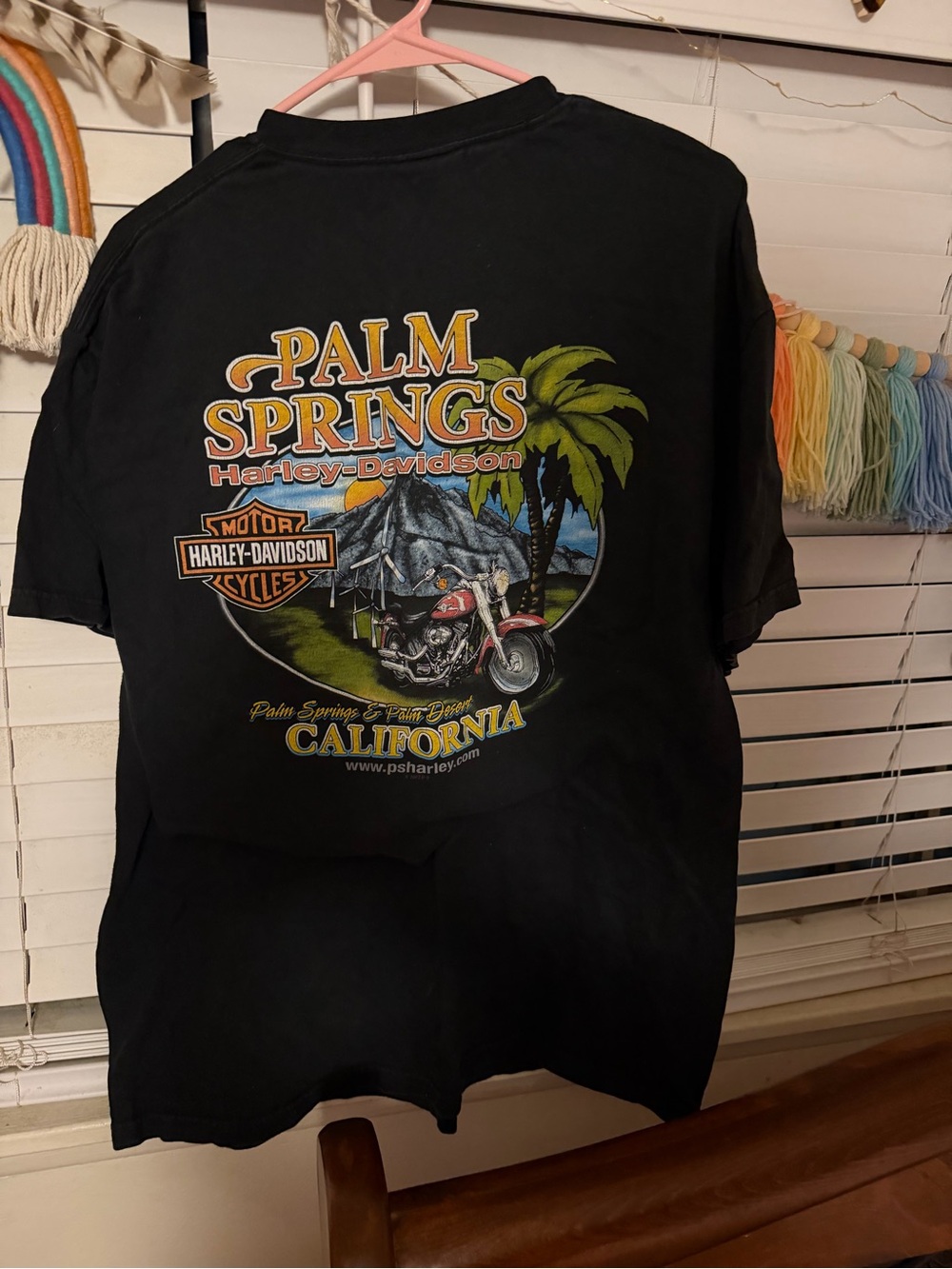 Harley-Davidson Black Palm Springs California Graphic Tee